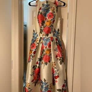 rare floral a-line/full skirt dress WITH POCKETS 🤩 - pink/blue/orange/green
